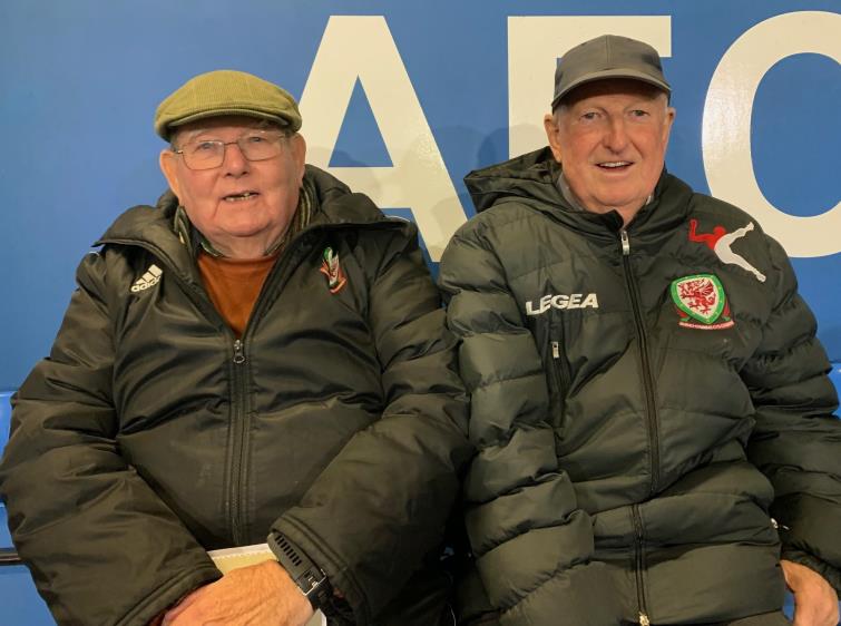 John Davies and his pal Brian Jones at the Bridge Meadow Stadium